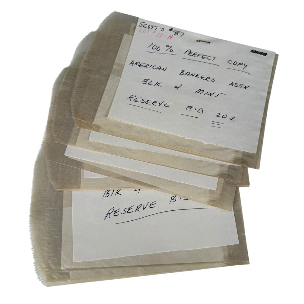 Vintage US Postage Stamp Blocks Lot of 9 Mint 3 Cent Commemorative Scott 939-999